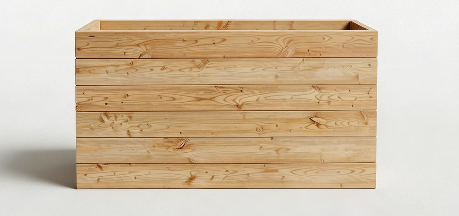 Modřínový vyvýšený záhon 120x80x60 cm z boku